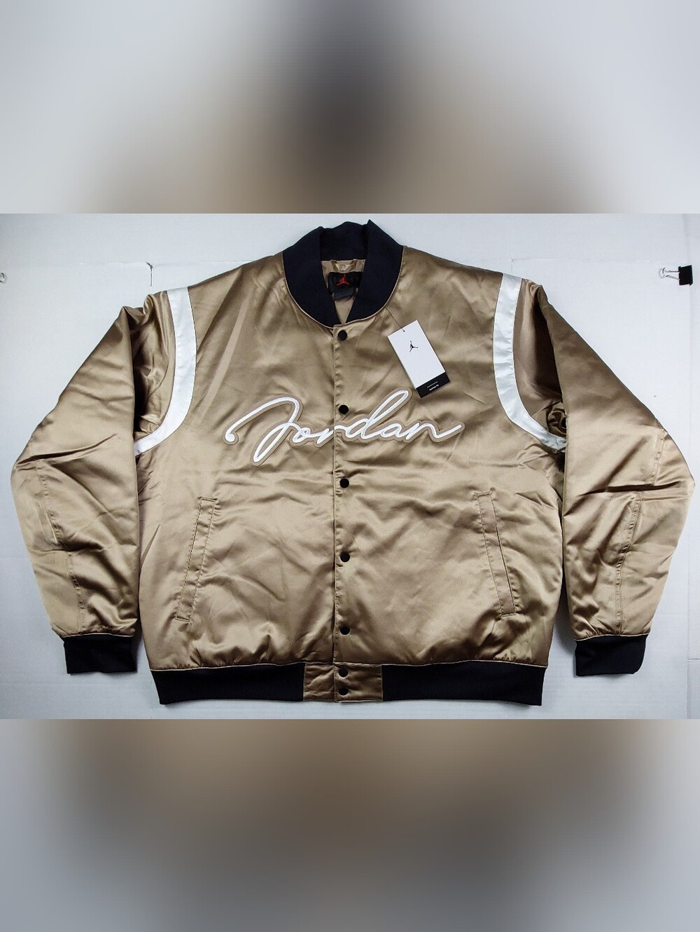 Jumpman Air Jordan MVP Varsity Jacket Mens Size XXL Gold HF9297-257 NWT $130